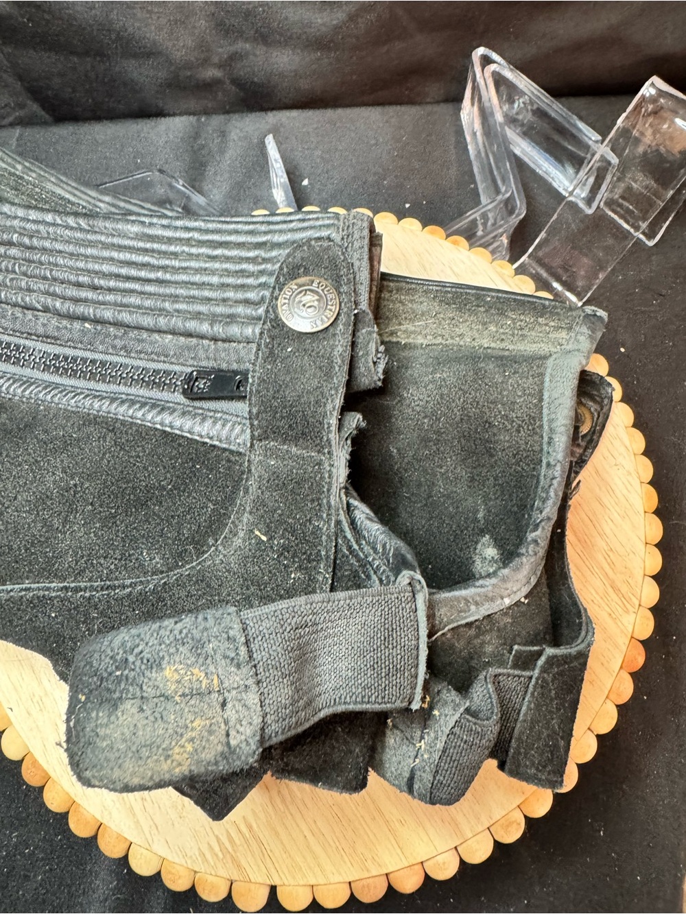 Ovation Suede Ribbed Half Chaps - Picture 4 of 6